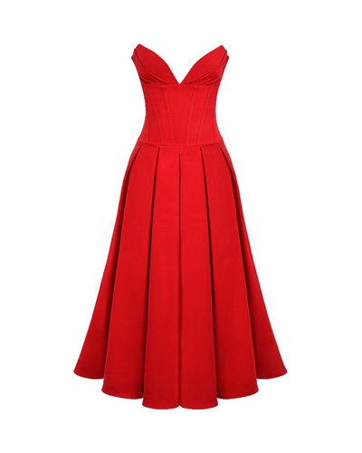 Marta | Vestido Midi con Cuerpo Estructurado