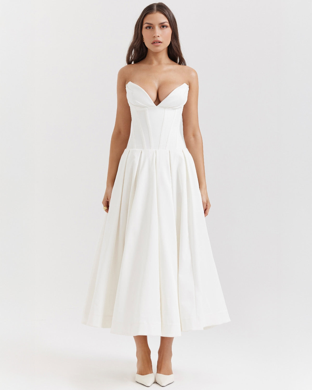 Marta | Vestido Midi con Cuerpo Estructurado