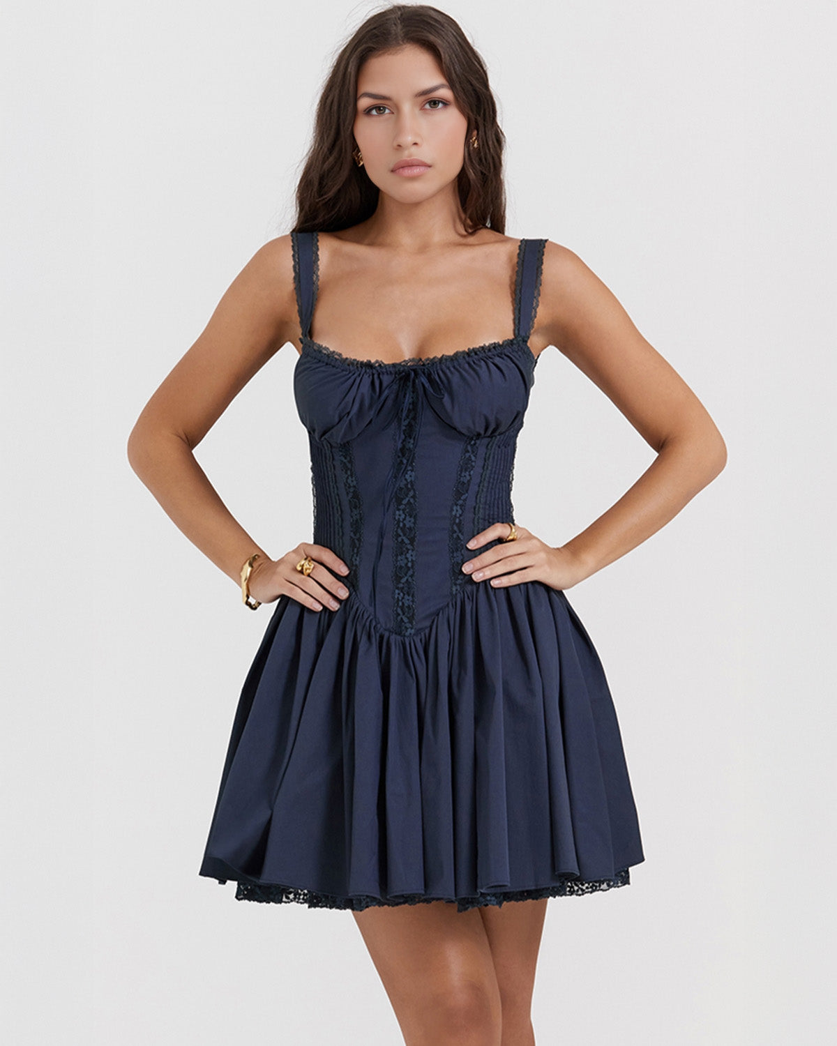 Luna | Vestido Mini con Detalles Románticos