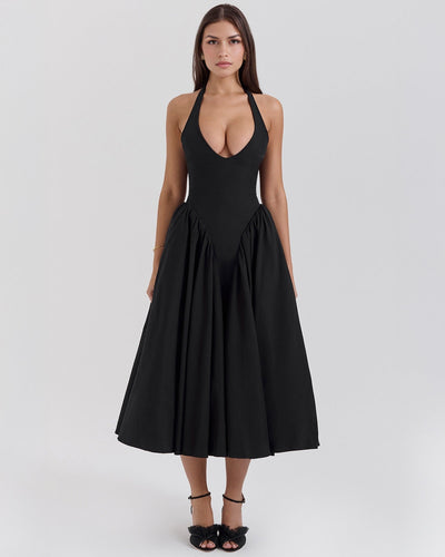 Monroe | Vestido Midi con Cuello Halter