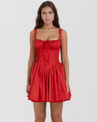 Luna | Vestido Mini con Detalles Románticos