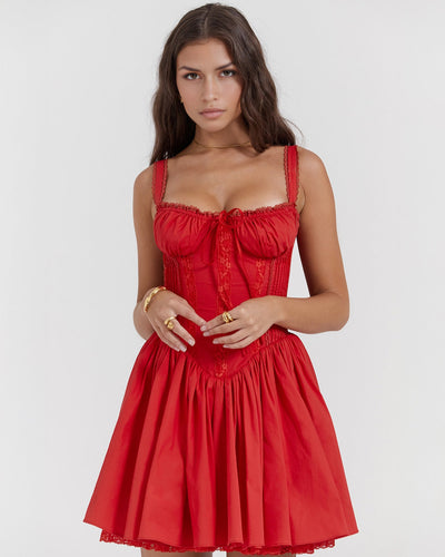 Luna | Vestido Mini con Detalles Románticos