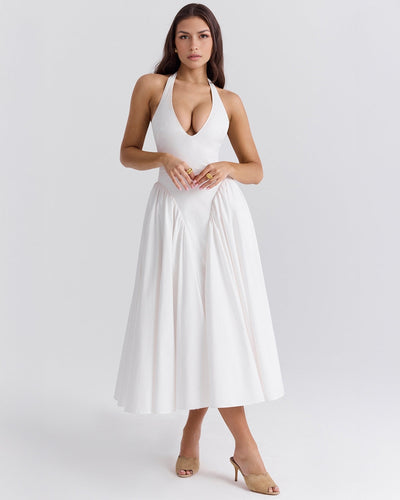 Monroe | Vestido Midi con Cuello Halter