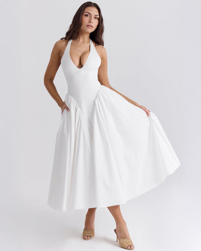 Monroe | Vestido Midi con Cuello Halter