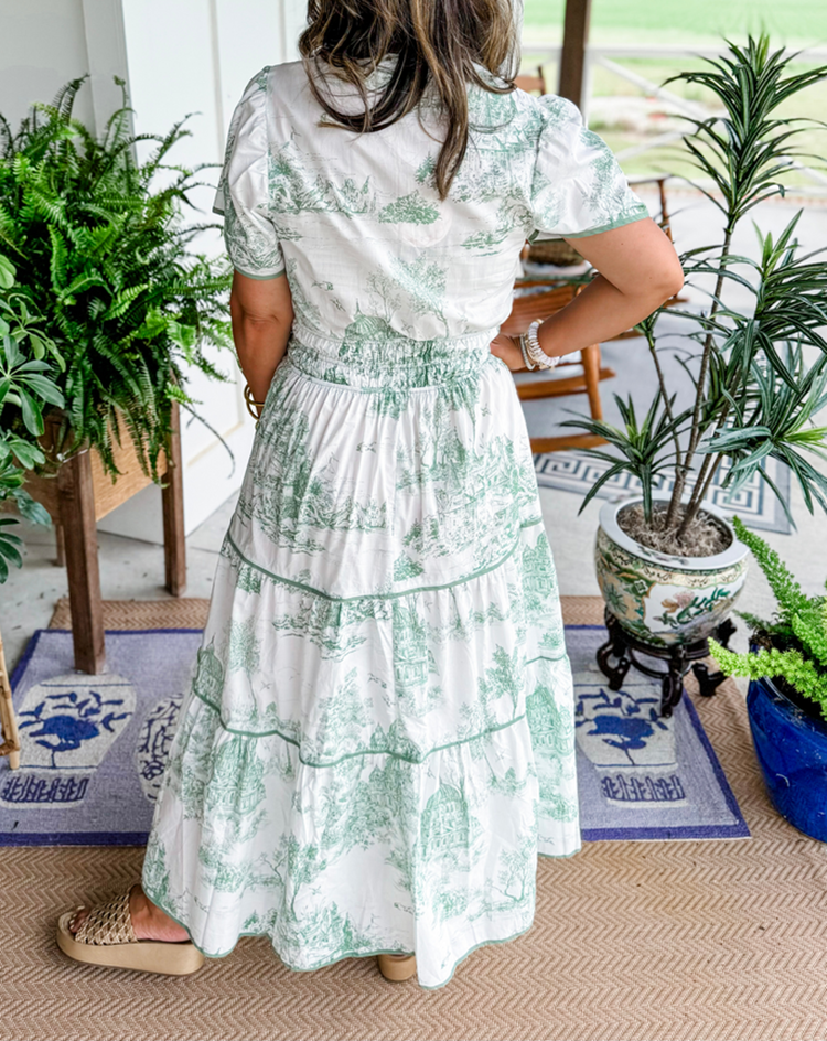 Emory | Vestido Maxi Clásico con Estampado Atemporal