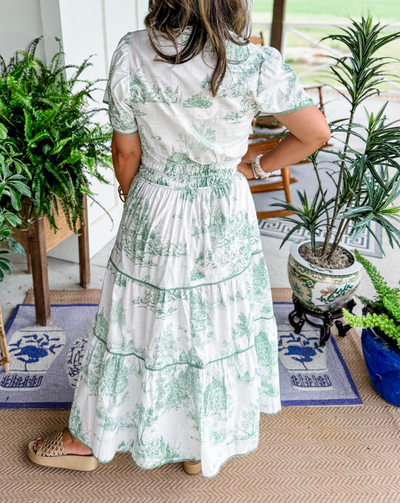 Emory | Vestido Maxi Clásico con Estampado Atemporal