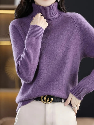 Grace | Suéter de Cuello Alto con Mangas Raglán